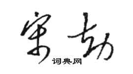 駱恆光宋劫草書個性簽名怎么寫