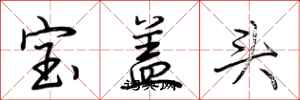 荊霄鵬寶蓋頭行書怎么寫