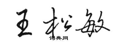 駱恆光王松敏行書個性簽名怎么寫