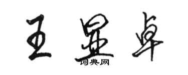 駱恆光王顯卓行書個性簽名怎么寫