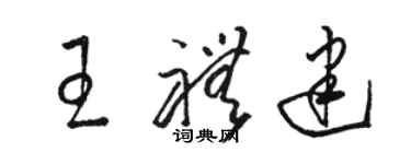 駱恆光王禮建草書個性簽名怎么寫