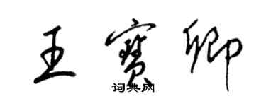 梁錦英王寶卿草書個性簽名怎么寫