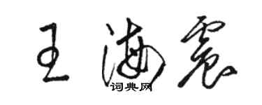 駱恆光王海震草書個性簽名怎么寫