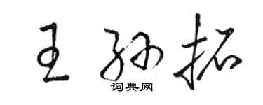 駱恆光王孫拓草書個性簽名怎么寫
