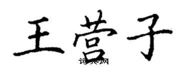 丁謙王營子楷書個性簽名怎么寫