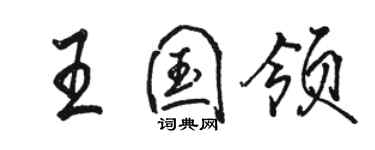 駱恆光王國領行書個性簽名怎么寫