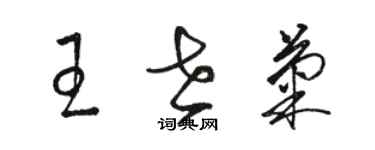 駱恆光王世菊草書個性簽名怎么寫