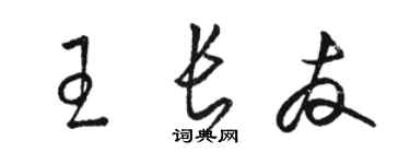 駱恆光王長友草書個性簽名怎么寫