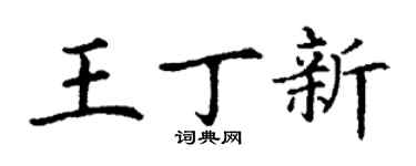 丁謙王丁新楷書個性簽名怎么寫