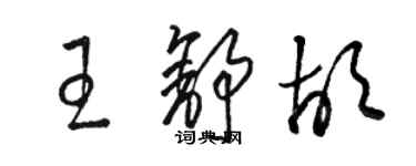 駱恆光王舒胡草書個性簽名怎么寫