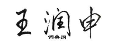 駱恆光王潤申行書個性簽名怎么寫