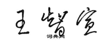 駱恆光王智宣草書個性簽名怎么寫