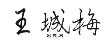 駱恆光王城梅行書個性簽名怎么寫