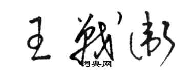 駱恆光王戰衛草書個性簽名怎么寫