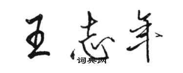 駱恆光王志年行書個性簽名怎么寫