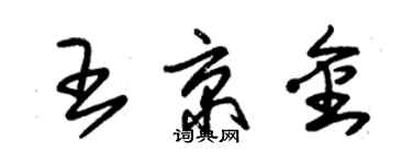 朱錫榮王京金草書個性簽名怎么寫