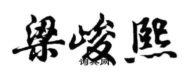 胡問遂梁峻熙行書個性簽名怎么寫