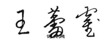 駱恆光王蕾霍草書個性簽名怎么寫