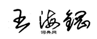 朱錫榮王海鋼草書個性簽名怎么寫