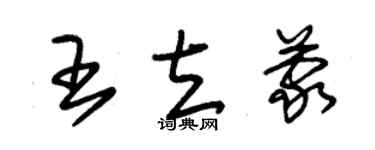 朱錫榮王立蒙草書個性簽名怎么寫