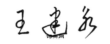 駱恆光王建永草書個性簽名怎么寫