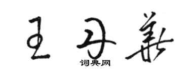 駱恆光王丹華草書個性簽名怎么寫