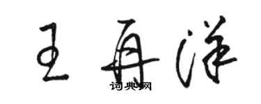 駱恆光王再洋草書個性簽名怎么寫