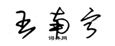 朱錫榮王南寧草書個性簽名怎么寫