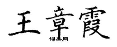 丁謙王章霞楷書個性簽名怎么寫