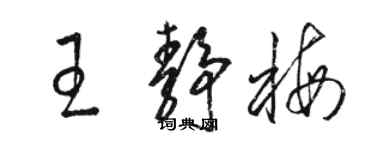 駱恆光王靜梅草書個性簽名怎么寫