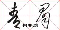 駱恆光青眉草書怎么寫