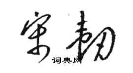 駱恆光宋韌草書個性簽名怎么寫