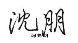 駱恆光沈朋行書個性簽名怎么寫