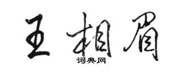 駱恆光王相眉行書個性簽名怎么寫