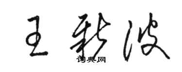 駱恆光王新波草書個性簽名怎么寫