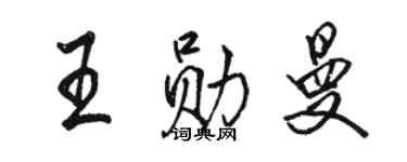 駱恆光王勛曼行書個性簽名怎么寫