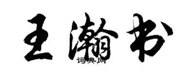 胡問遂王瀚書行書個性簽名怎么寫