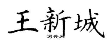 丁謙王新城楷書個性簽名怎么寫