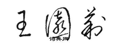 駱恆光王園莉草書個性簽名怎么寫