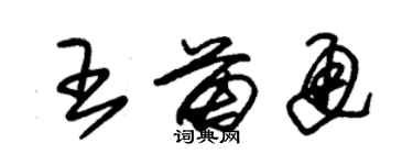 朱錫榮王苗通草書個性簽名怎么寫