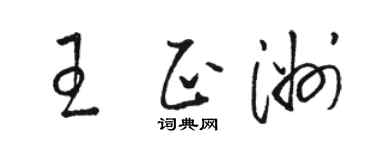 駱恆光王正洲草書個性簽名怎么寫