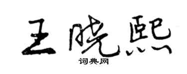 曾慶福王曉熙行書個性簽名怎么寫