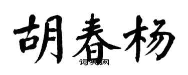 翁闓運胡春楊楷書個性簽名怎么寫