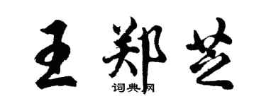 胡問遂王鄭芝行書個性簽名怎么寫
