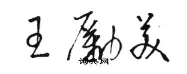 駱恆光王勵美草書個性簽名怎么寫