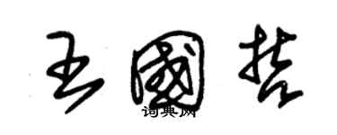 朱錫榮王國哲草書個性簽名怎么寫