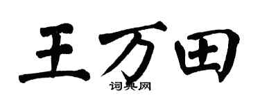 翁闓運王萬田楷書個性簽名怎么寫