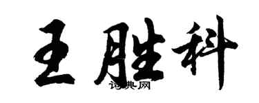 胡問遂王勝科行書個性簽名怎么寫