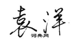 駱恆光袁洋行書個性簽名怎么寫