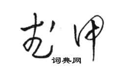 駱恆光武甲草書個性簽名怎么寫